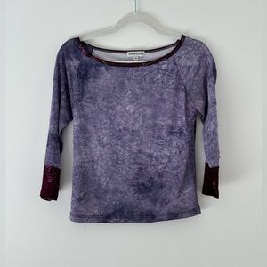 Rampage - 3/4 Sleeve Purple Top Shirt | Size Medium